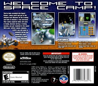 Space Camp - Box - Back Image