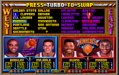NBA Jam Tournament Edition - Screenshot - Game Select