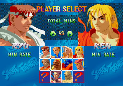 Street Fighter Alpha: Warriors' Dreams - Screenshot - Game Select