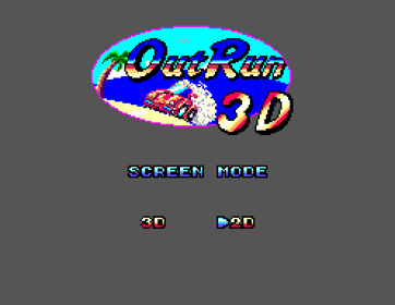OutRun 3D - Screenshot - Game Select Image