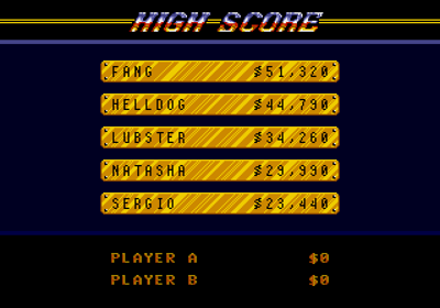 Road Rash - Screenshot - High Scores