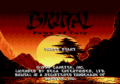 Brutal: Paws of Fury - Screenshot - Game Title Image