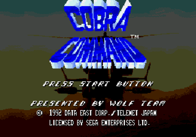 Cobra Command - Screenshot - Game Title Image