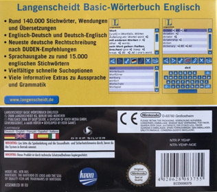 Langenscheidt Basic-Woerterbuch Englisch - Box - Back