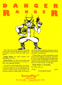 Danger Ranger - Advertisement Flyer - Front