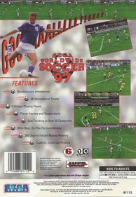 Sega Worldwide Soccer '97 - Box - Back Image