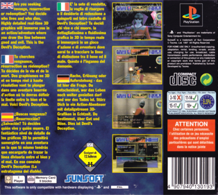 Tecmo's Deception: Invitation to Darkness - Box - Back Image