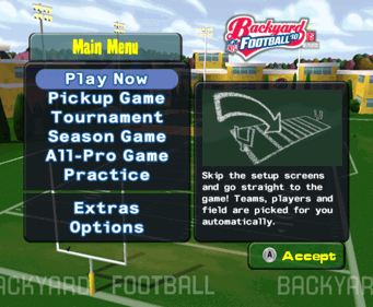 Backyard Football '10 - Screenshot - Game Select