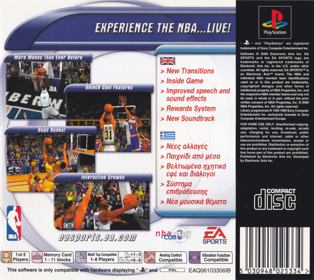 NBA Live 2001 - Box - Back Image