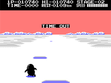 Antarctic Adventure - Screenshot - Game Over Image