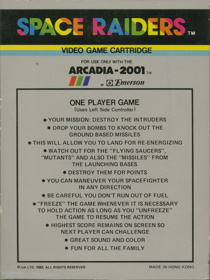 Space Raiders - Box - Back