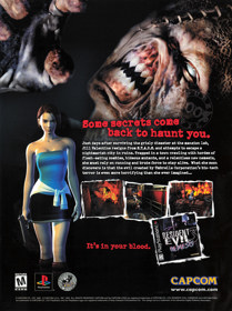 Resident Evil 3: Nemesis - Advertisement Flyer - Front