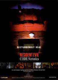 Resident Evil: Code: Veronica - Advertisement Flyer - Front