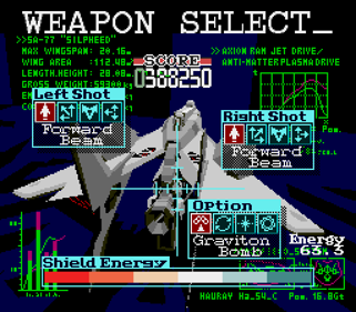 Silpheed - Screenshot - Game Select