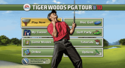 Tiger Woods PGA Tour 10 - Screenshot - Game Select