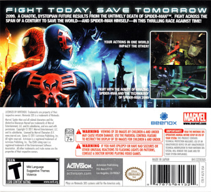 Spider-Man: Edge of Time - Box - Back Image