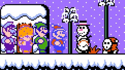 Super Mario Bros. 2 Christmas Edition - Fanart - Background