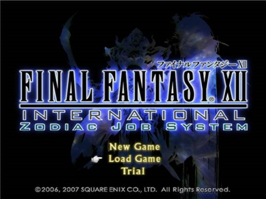 Final Fantasy XII International: Zodiac Job System - Screenshot - Game Title