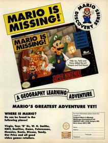 Mario is Missing! - Advertisement Flyer - Front
