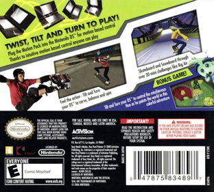 Tony Hawk's Motion - Box - Back