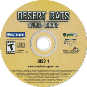 Desert Rats vs. Afrika Korps - Disc Image