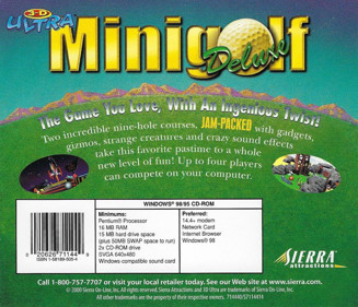 3D Ultra Minigolf Deluxe - Box - Back Image