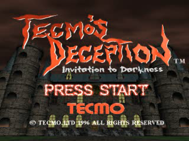 Tecmo's Deception: Invitation to Darkness - Screenshot - Game Title Image