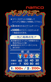 Galaxian - Arcade - Controls Information