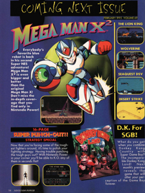 Mega Man X2 - Advertisement Flyer - Front
