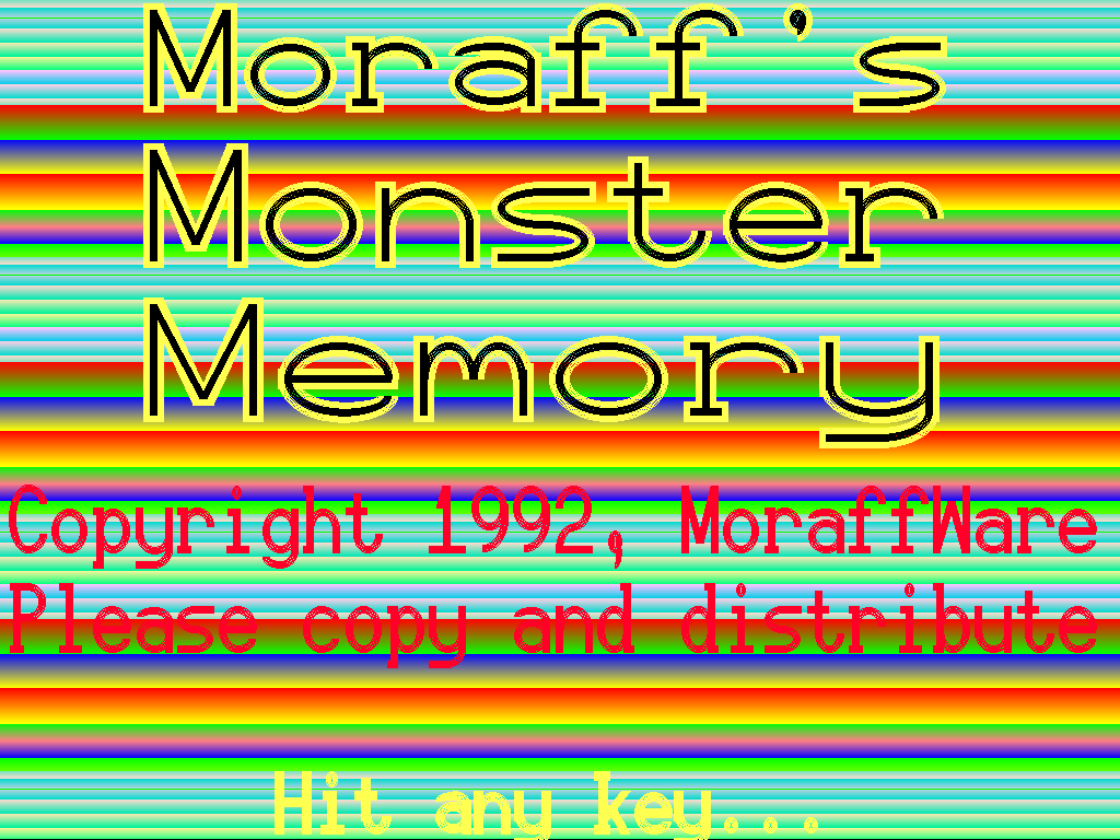 모라프의 몬스터 메모리 스크린샷 1