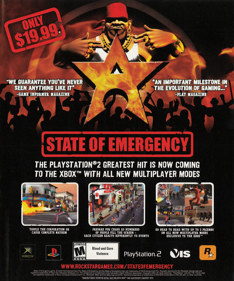 State of Emergency - Advertisement Flyer - Front