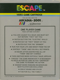 Escape - Box - Back