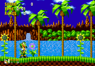 Vector the Crocodile in Sonic The Hedgehog