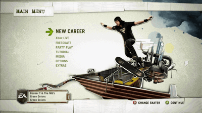 Skate - Screenshot - Game Select