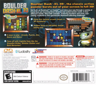 Boulder Dash-XL 3D - Box - Back