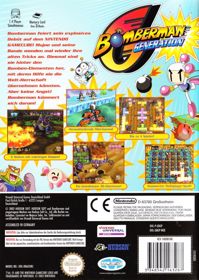 Bomberman Generation - Box - Back Image