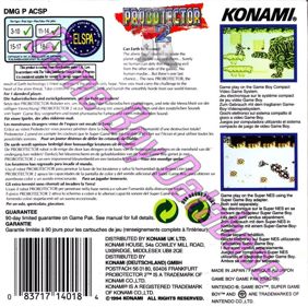 Contra: The Alien Wars - Box - Back