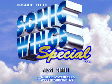 Sonic Wings Special - Screenshot - Game Title Image