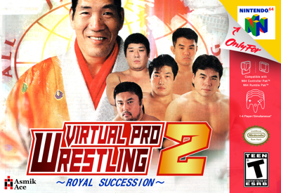 Virtual Pro Wrestling 2: Oudou Keishou - Fanart - Box - Front