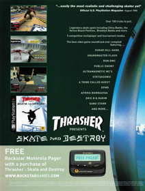 Thrasher Presents: Skate and Destroy - Advertisement Flyer - Front