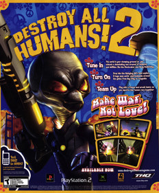 Destroy All Humans! 2 - Advertisement Flyer - Front