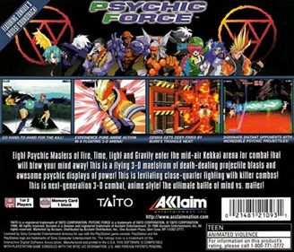 Psychic Force - Box - Back Image
