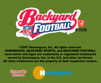 Backyard Football - Screenshot - Game Title Image