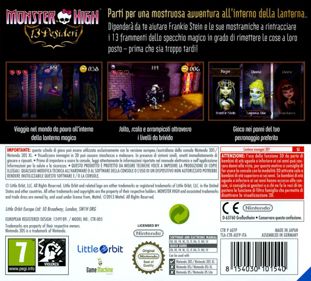 Monster High: 13 Wishes - Box - Back