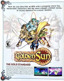 Golden Sun - Advertisement Flyer - Front