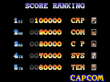 Warriors of Fate - Screenshot - High Scores