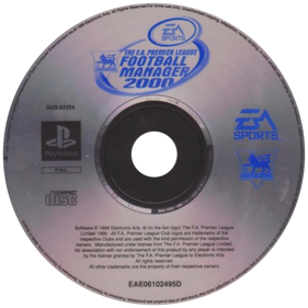 The F.A. Premier League Football Manager 2000 - Disc Image