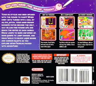 Kirby: Canvas Curse - Box - Back Image