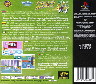 Tiny Toon Adventures: Plucky's Big Adventure - Box - Back Image