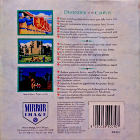 Defender of the Crown - Box - Back